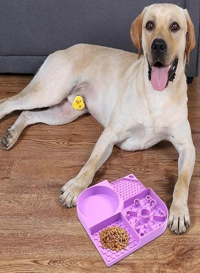 VishBin Lick Mat for Dogs and Cats, Licking Mat with Suction Cups for Dog Anxiety Relief, Cat Peanut Butter Lick Pad for Boredom Reducer,Enrichment Toy,Treat Mat Bathing Grooming - Multicolor - Image 1